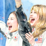 アリサ・リウと中井亜美が仲良くしてる画像