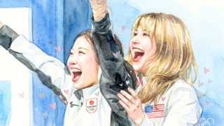 アリサ・リウと中井亜美が仲良くしてる画像