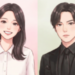 熱愛中の宮舘涼太と黒田みゆのイラスト