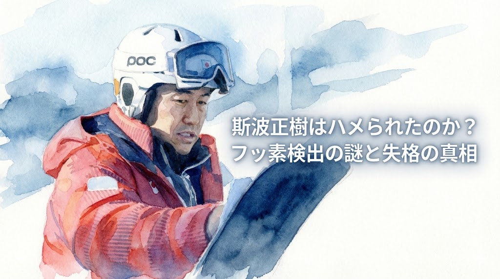 斯波正樹の失格はハメられたのか？フッ素検出の謎は闇が深すぎる