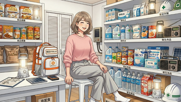 備蓄を完ぺきに済ませたママ